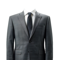 grå smoking kostym attrapp på transparent bakgrund , png