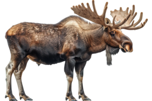 side view moose isolated on transparent background ,moose deer , png