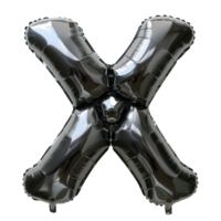 balloon shaped cross symbol ,x shaped symbol balloon isolated on transparent background , png