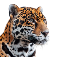 front view jaguar isolated on transparent background , png