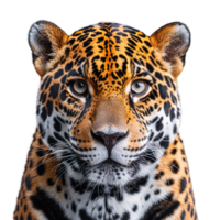 front view jaguar isolated on transparent background , png