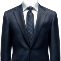 navy tuxedo suit mockup on transparent background , png