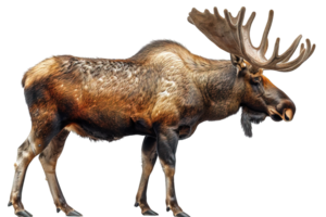 side view moose isolated on transparent background ,moose deer , png