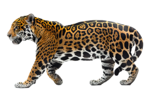 side view jaguar isolated on transparent background , png