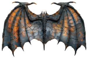 realistic dragon wings isolated on transparent background , png