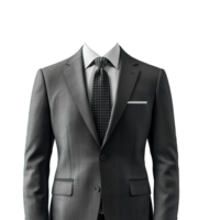 gray tuxedo suit mockup on transparent background , png