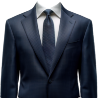 navy tuxedo suit mockup on transparent background , png