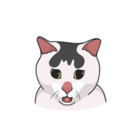 Funny Cat Meme Sticker Illustration png