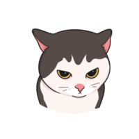 Angry Cat Meme Sticker Illustration png