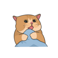 linda gato meme pegatina ilustración png