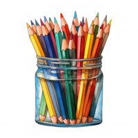 gekleurde potloden illustratie png