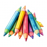 coloré des crayons illustration png