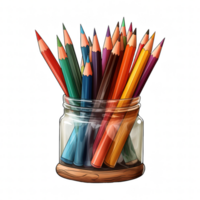 coloré des crayons illustration png