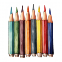 färgad pennor illustration png