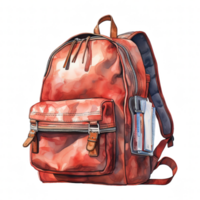 ilustración de mochila escolar png