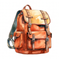 ilustración de mochila escolar png