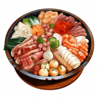 Sukiyaki clipart ilustração png