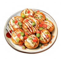 takoyaki clipart illustrazione png