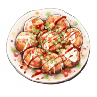 takoyaki clipart illustrazione png