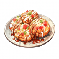 takoyaki clipart illustrazione png