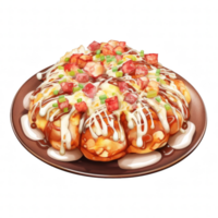 takoyaki clipart illustrazione png