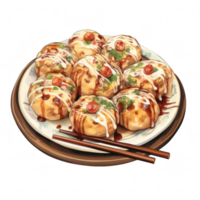 takoyaki clipart illustrazione png