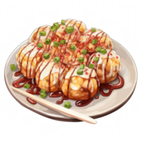 takoyaki clipart illustrazione png