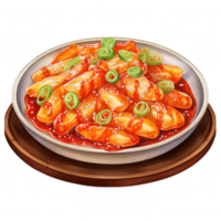 tteokbokki clipart ilustração png