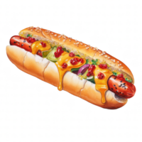 ilustração de cachorro-quente png