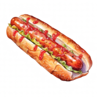 ilustración de perrito caliente png