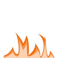 fire illustration with flat design for your design vector