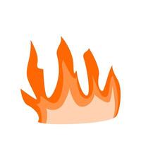 hot flame illustration with flat style design for your design vector