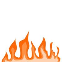 hot flame illustration with flat style design for your design vector