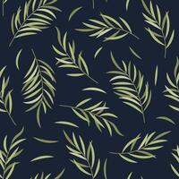 Seamless pattern with palm leaves. Simple texture in flat style. Great for wallpaper, fabric, scrapbooking, design. vector