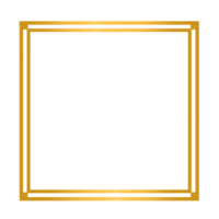 Gold Square Frame on Transparent Background png