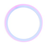 Simple Blue and Pink Circular Frame on a Transparent Background png