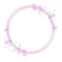 A Decorative Circle Frame with Pink Bubbles on a Transparent Background png