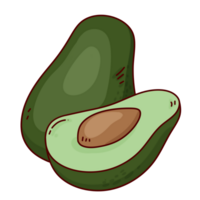 Obst Avocado Karikatur Zeichnung gesund png