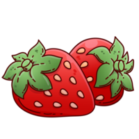 Fruta fresa dibujos animados dibujo sano png