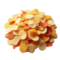 A wide range of delicious chips potato and corn. A great choice for parties and snacks. Top view. png