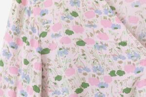 Print of floral on fabric. photo
