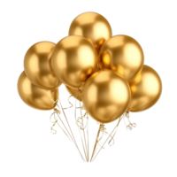 gold balloons on a plain background png