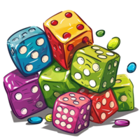 Dice Duel isolated at transparent background png