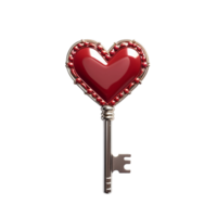 Romantic Heart Shaped Key Symbolizing Love png