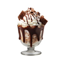 chocolate sazonado hielo crema en transparente antecedentes png