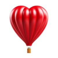 Heart shaped balloon on transparent background png