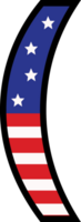 americano bandera alfabetos y número 4to de julio independencia día png