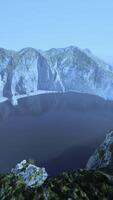 Majestic Mountain Lake Surrounded by Peaks video