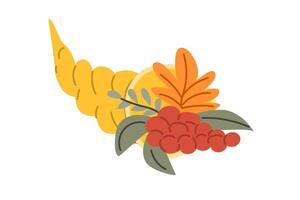 Autumn fall thanksgiving elements set with harvest icons vector