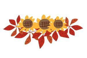 Autumn fall thanksgiving leaves composition for decoration vector